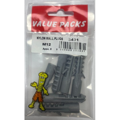 FASTPAK 12MM NYLON WALL PLUGS FASTPAK 12MM NYLON WALL PLUGS